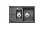 Превью картинка Гранитная мойка Blanсo METRA 6S Compact SILGRANIT PuraDur темная скала с клапаном-автоматом #1