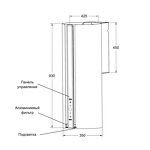 Превью картинка Цилиндрическая вытяжка Lex TORO 350 GREY воздухоочиститель #4