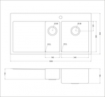 Превью картинка Металлическая мойка Oulin OL-FTR201R #4