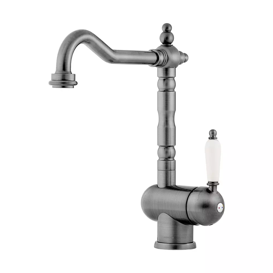 Фото Смеситель для кухни Omoikiri Kyoto-SI латунь/античное серебро