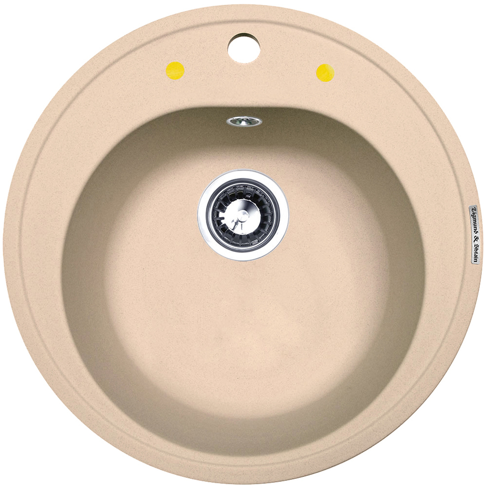 Фото Гранитная мойка Zigmund & Shtain KREIS 505 Топлёное молоко