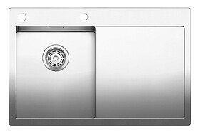 Картинка Blanсo CLARON 4S-IF/А (чаша слева) нерж.сталь зеркальная полировка с  кл.-авт. InFino и управлением PushControl