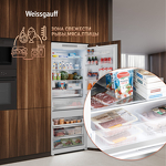 Превью картинка Встраиваемый холодильник с морозильной камерой Weissgauff WRKI 1970 Total NoFrost Inverter Premium EcoFresh Inox #21