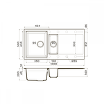 Превью картинка Гранитная мойка Omoikiri Sakaime 100-2-GR Tetogranit/leningrad grey #2