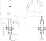Превью картинка Смеситель для кухни GranFest 3650 Топаз #2