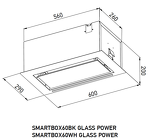 Превью картинка Полновстраиваемая вытяжка Meferi SMARTBOX60WH GLASS POWER #2