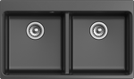 Превью картинка Кварцевая мойка Rivelato AXEL 90-2D 2-чаши 870*520мм antracite #1