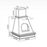 Превью картинка Вытяжка с багетом Lex ANCONA 900 White #8
