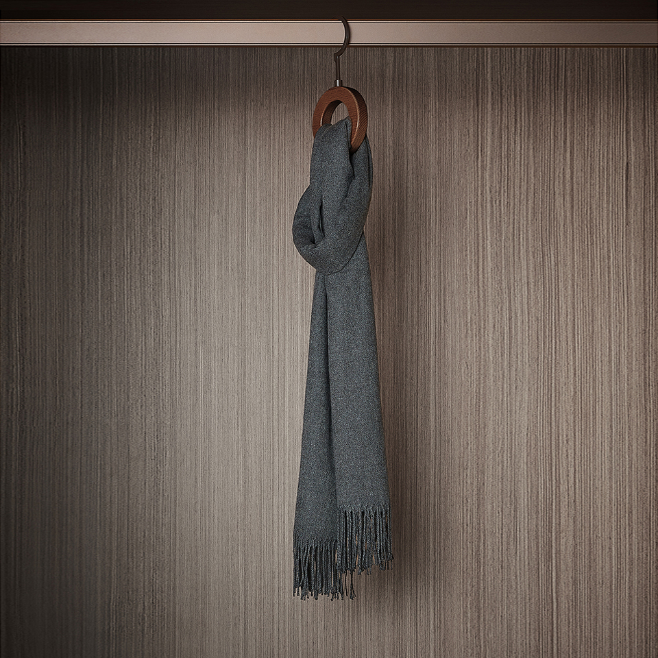 Фото Duslar Вешалка ELLE с держателем для платков и шарфов, орех