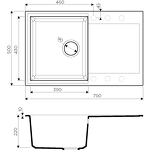Превью картинка Гранитная мойка Omoikiri Sakaime 79-PL Tetogranit/платина #2