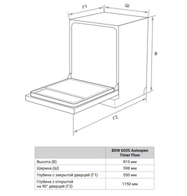 Картинка Weissgauff BDW 6035 Autoopen Timer Floor