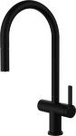 Превью картинка Смеситель для кухни Rivelato ACIO U-обр.с выдвижной лейкой и краном питьевой воды D-35мм antracite #1