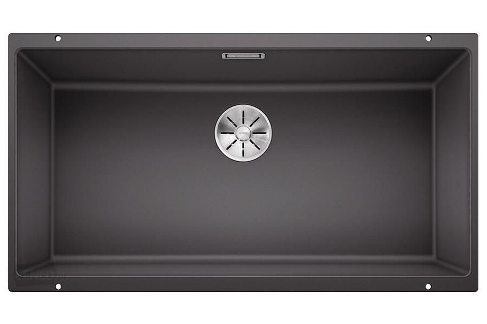 Фото Гранитная мойка Blanсo SUBLINE 800-U SILGRANIT PuraDur темная скала c отв.арм. InFino