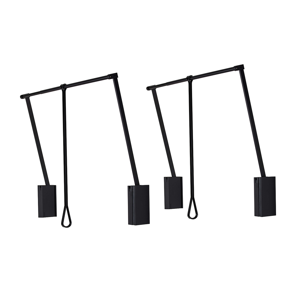 Фото Servetto Телескопический пантограф SERVETTO 3T для одежды, 2 шт., ширина 750-1160 мм, черный