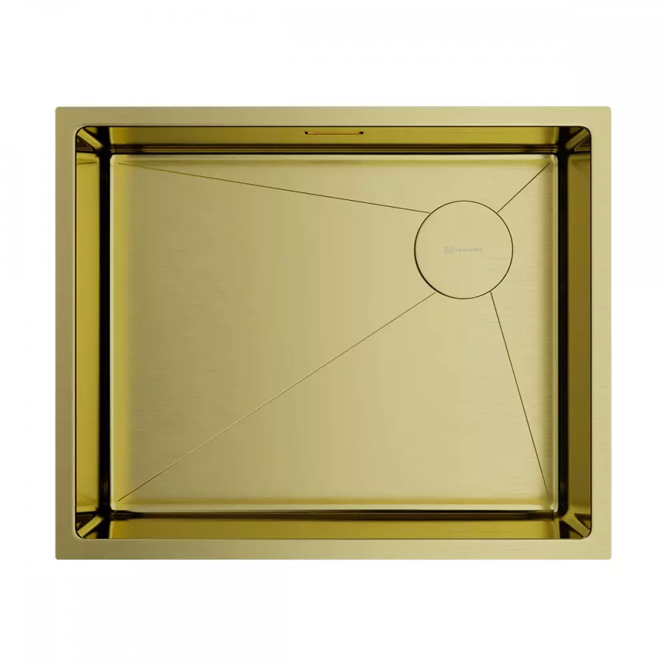 Фото Металлическая мойка Omoikiri Taki 54-U/IF Side SF-LG нерж. сталь/светлое золото