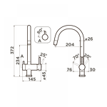 Превью картинка Смеситель для кухни Omoikiri Yamada-BN латунь/нержавеющая сталь #2