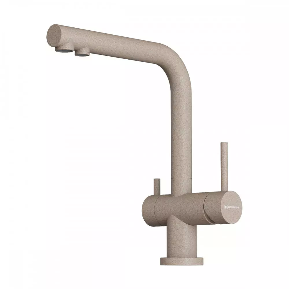 Фото Смеситель для кухни Omoikiri Nagano-P-SA латунь/бежевый