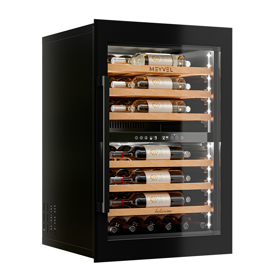 Фото Шкаф винный встраиваемый Meyvel Винный холодильник (шкаф) компрессорный MEYVEL MV47PRO-KBB2