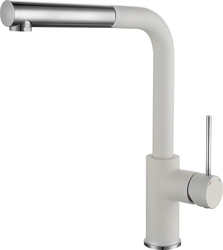 Фото Смеситель для кухни Rivelato Albano Г-обр.с выдвижной лейкой D-35мм brina/cromo