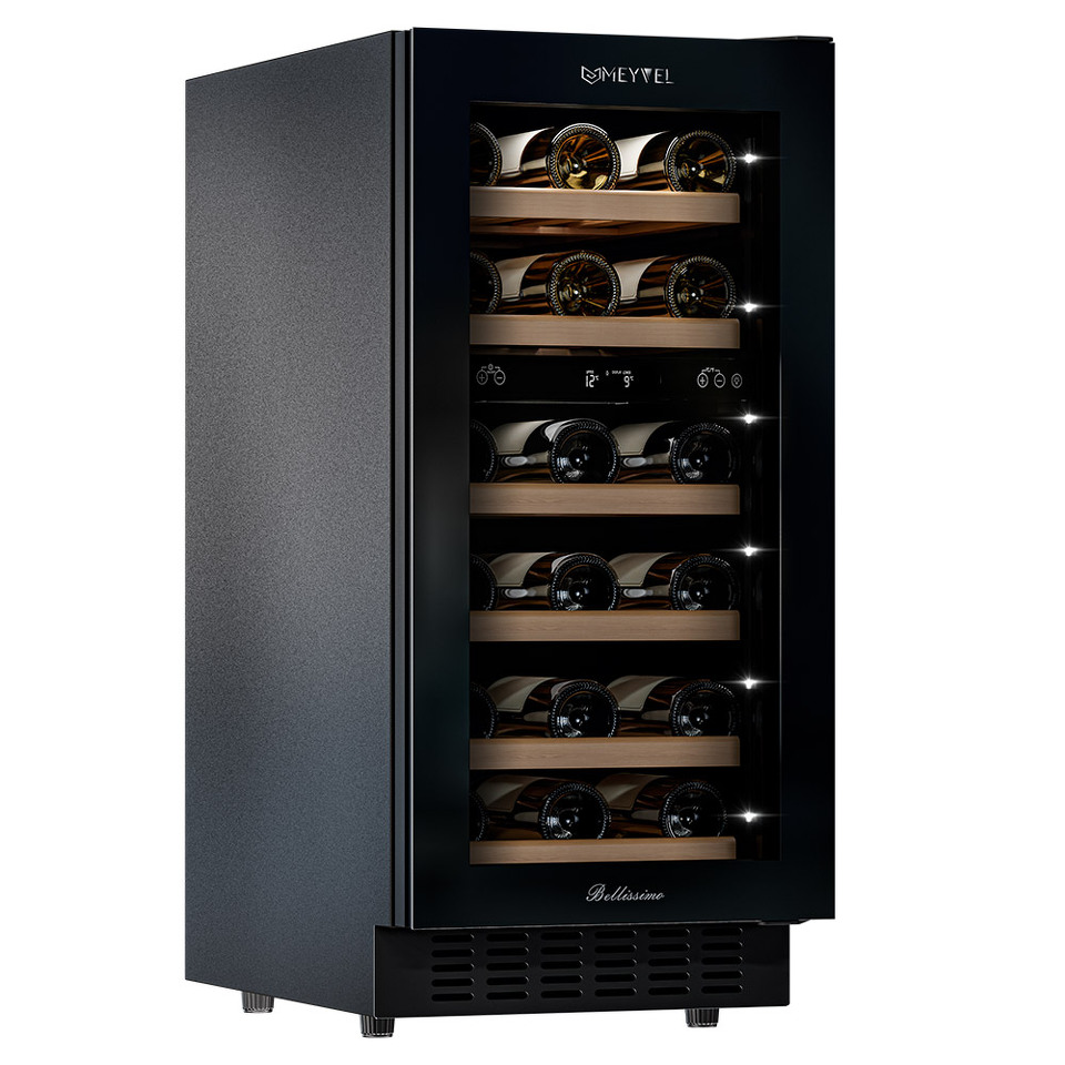 Фото Шкаф винный встраиваемый Meyvel Винный холодильник (шкаф) компрессорный MEYVEL MV28NH-KBT2