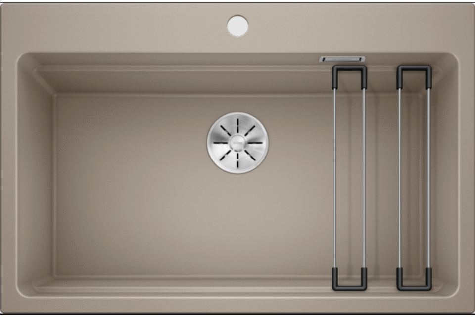 Фото Гранитная мойка Blanсo ETAGON 8 SILGRANIT PuraDur серый беж