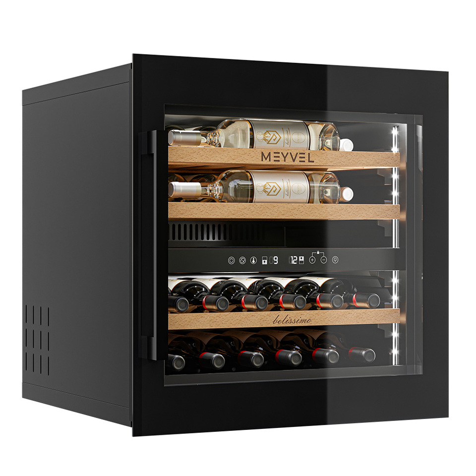 Фото Шкаф винный встраиваемый Meyvel Винный холодильник (шкаф) компрессорный MEYVEL MV26PRO-KBB2