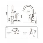 Превью картинка Смеситель для кухни Omoikiri Shinagawa 2 Plus-GB латунь/графит #2