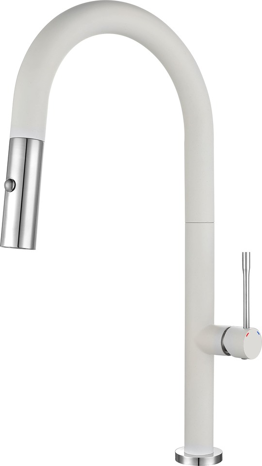Фото Смеситель для кухни Rivelato Asti U-обр. с выдвижной лейкой D-35мм brina/cromo