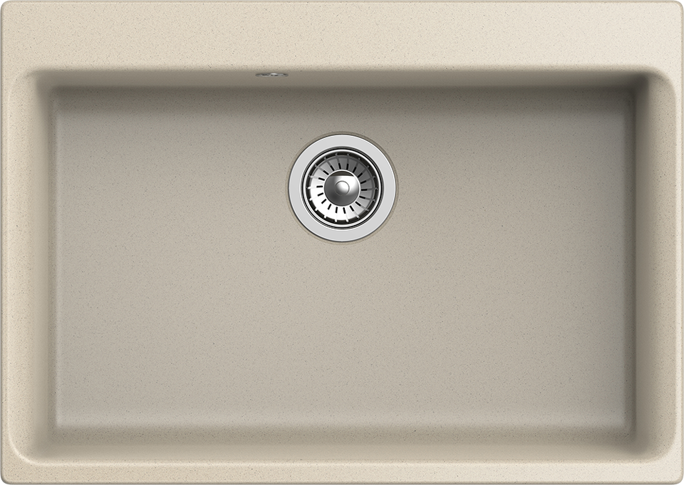 Фото Кварцевая мойка Rivelato AXEL 70 1-чаша 730*520мм beige scuro