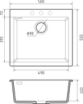 Превью картинка Rivelato ZENO 5650 1-чаш 560*500 Sabbia #2