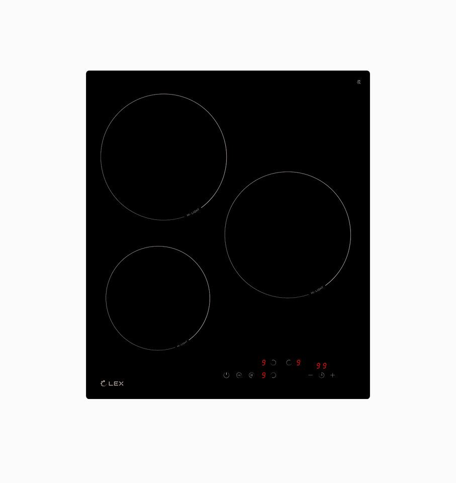Фото Электрическая варочная панель Lex EVH 4030 BL панель стеклокерамическая электрическая