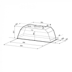 Превью картинка Полновстраиваемая вытяжка KRONA ADEL 600 WHITE PB #2