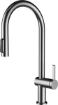 Превью картинка Смеситель для кухни Rivelato PORTO U-обр. с выдвижной лейкой и краном питьевой воды D-35мм brushed #1