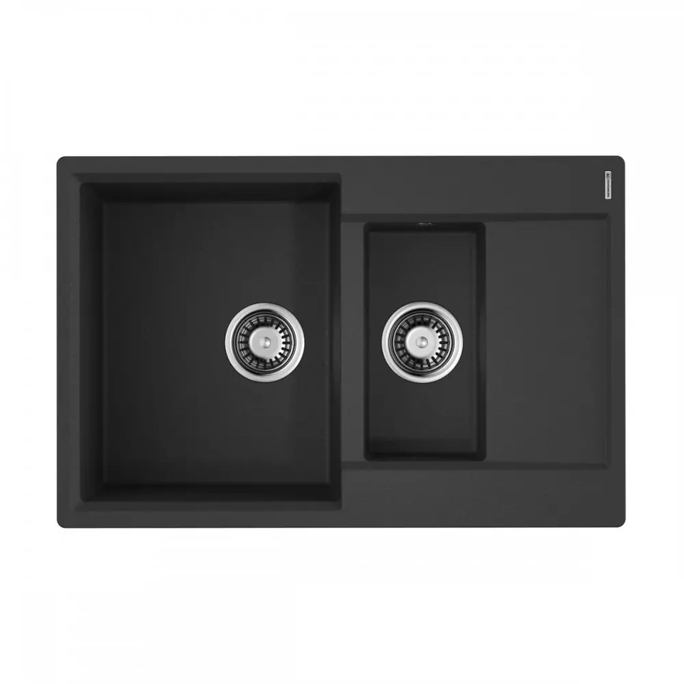 Фото Гранитная мойка Omoikiri Daisen 78-2T-BL Tetogranit/черный
