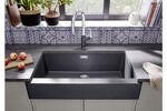 Превью картинка Гранитная мойка Blanсo VINTERA XL 9-UF SILGRANIT черный #2