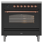Превью картинка Центр варочный ILVE P09FNE3/MGP матовый графит (фурн. медь) #1