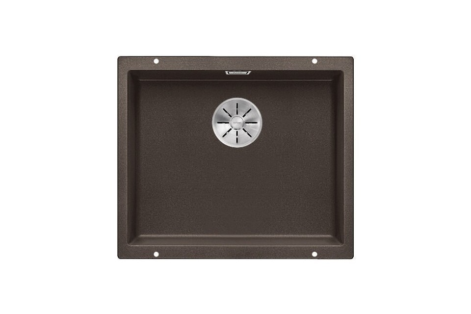 Фото Гранитная мойка Blanсo SUBLINE 500-U SILGRANIT PuraDur кофе с отв.арм. InFino