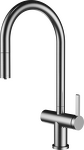 Превью картинка Смеситель для кухни Rivelato ACIO U-обр. с выдвижной лейкой и краном питьевой воды D-35мм brushed #1