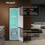 Превью картинка Холодильник с нижней морозилкой Weissgauff WRK 1800 Defrost Black #3