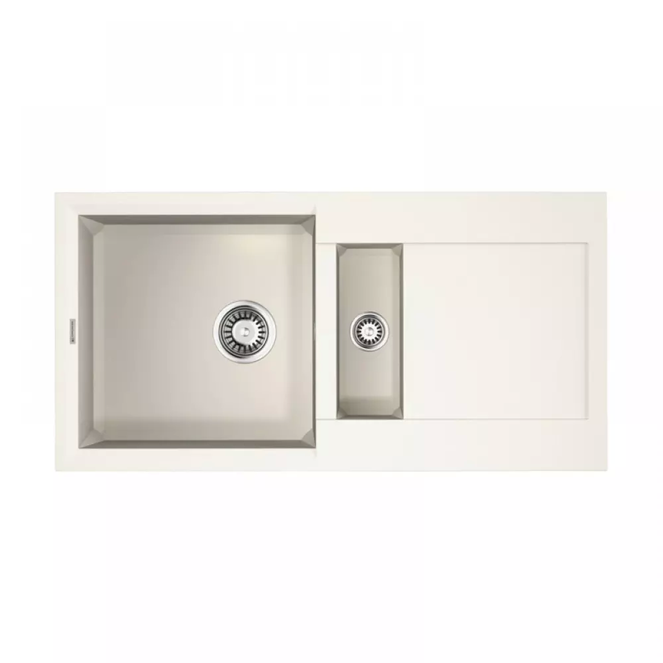 Фото Гранитная мойка Omoikiri Sakaime 86-2-WH Tetogranit/белый