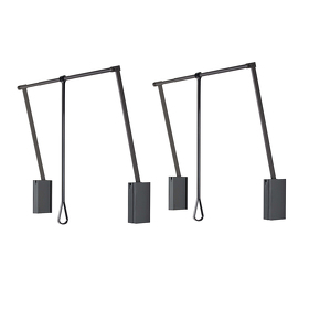 Картинка Servetto Телескопический пантограф SERVETTO 3T для одежды, 2 шт., ширина 750-1160 мм, антрацит