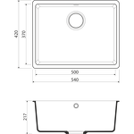 Превью картинка Гранитная мойка Omoikiri Kata 54-U-SA Artgranit/бежевый #2