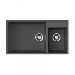 Превью картинка Гранитная мойка Omoikiri Tedori 85-2-U-PL Tetogranit/платина #1