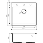 Превью картинка Гранитная мойка Omoikiri Tedori 57-PL Tetogranit/платина #2