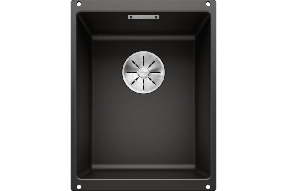 Фото Гранитная мойка Blanсo SUBLINE 320-U SILGRANIT PuraDur черный с отв.арм. InFino