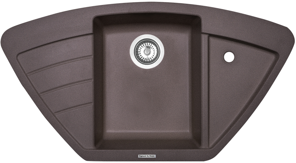 Фото Гранитная мойка Zigmund & Shtain ECKIG 900 Швейцарский шоколад