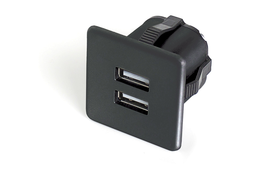 Фото Furnika Розетка USB, врезная, черный