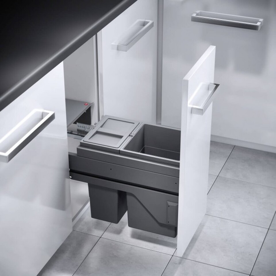 Фото Hailo Система сортировки CARGO S 25 л, выдвижной фасад 300 мм, антрацит