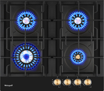 Превью картинка Газовая варочная панель Weissgauff HGG 641 BV Volcano Burner Nano Matt Glass #12