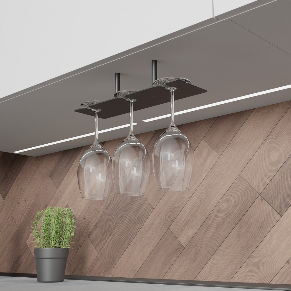 Фото Duslar Держатель AIR для бокалов, длина 320 мм, черный